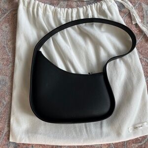 THE ROW Leather Half Moon Bag
